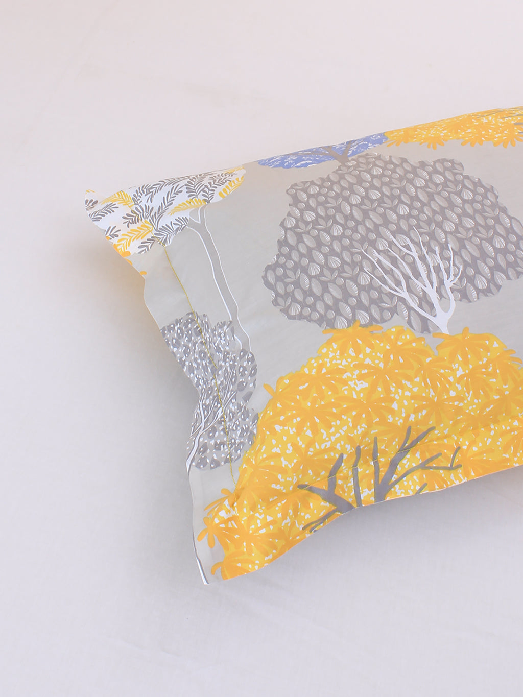 Saptaparni Pillow Cover (Yellow)