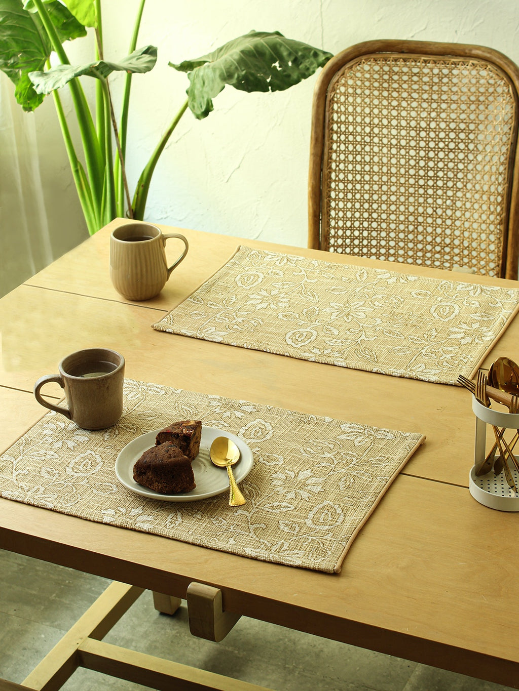 Botanical Garden Set Of 2 Placemats - (Yellow)