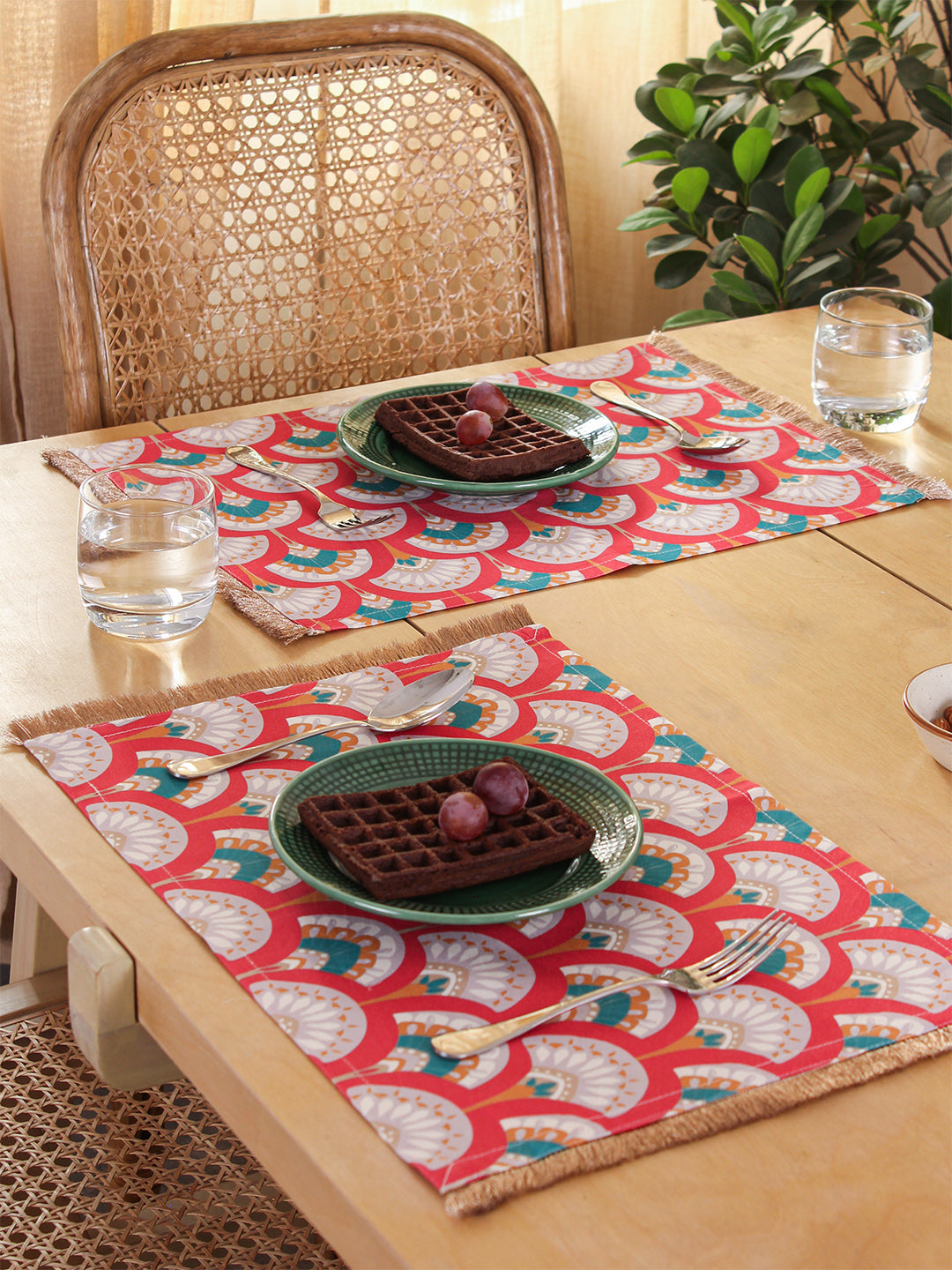 Neelkanth - Set Of 2 Placemats (Magenta)