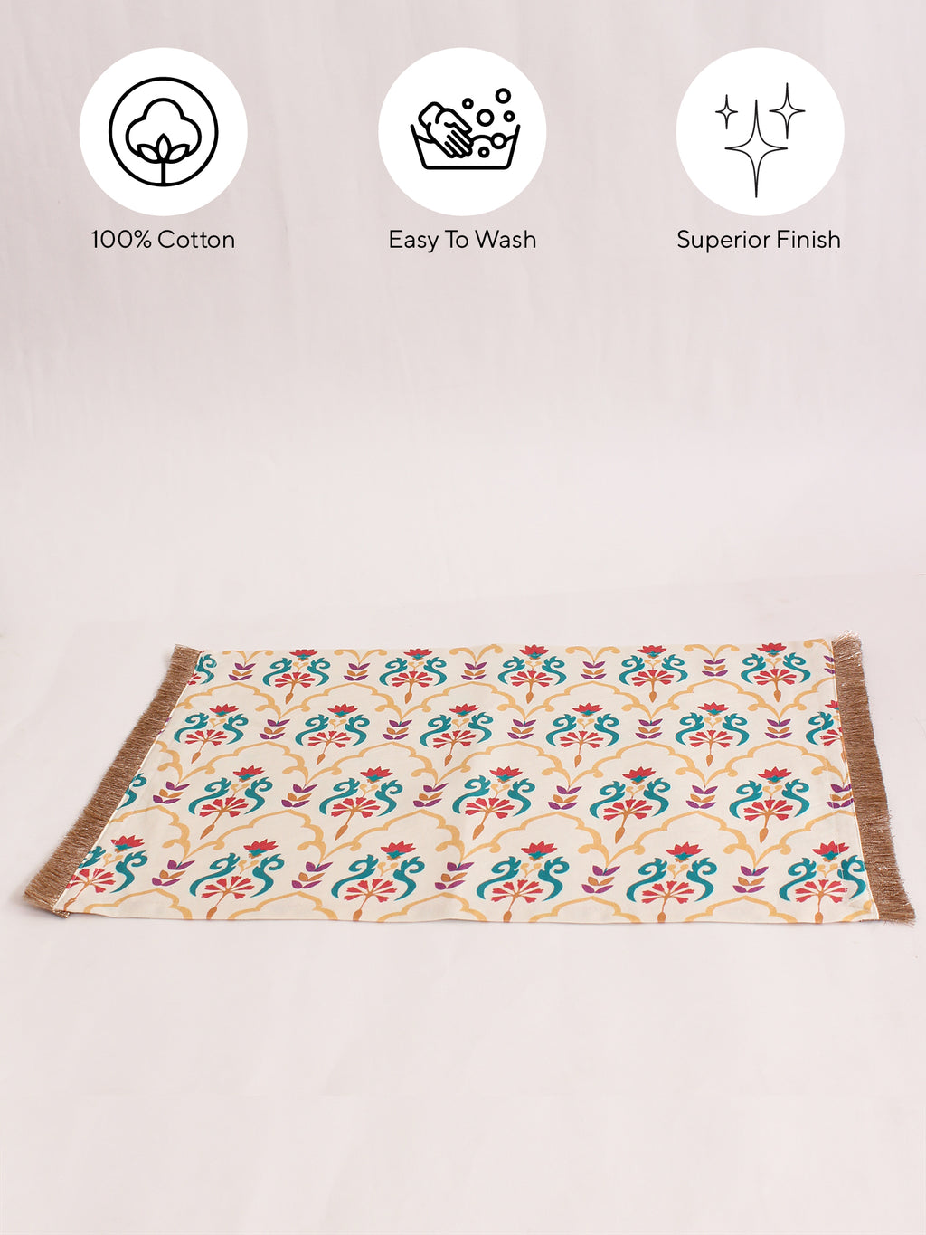 Pushp - Set Of 2 Placemats (White)