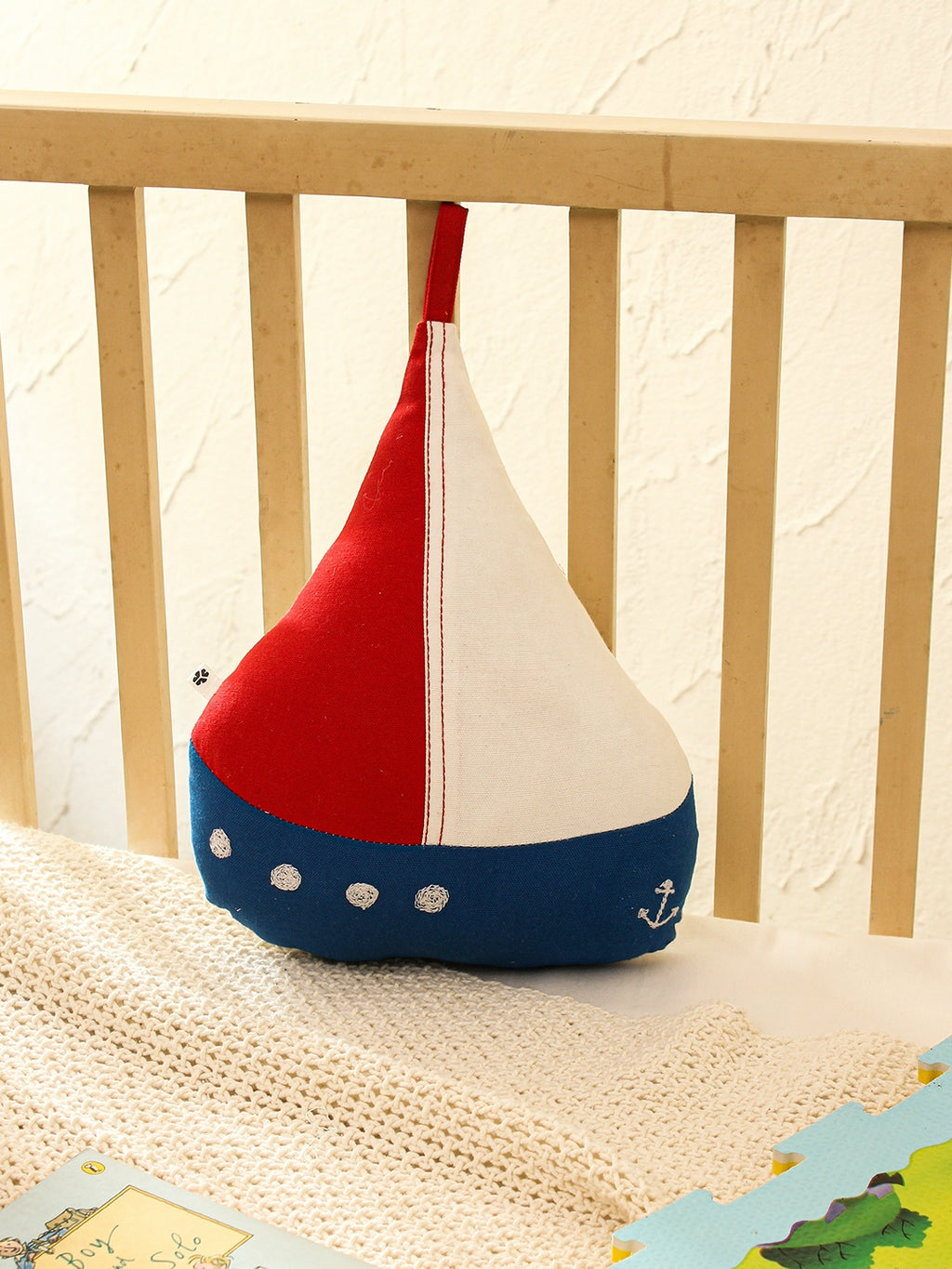 Happy Sailor Boat Shaped Cushion (Multi)