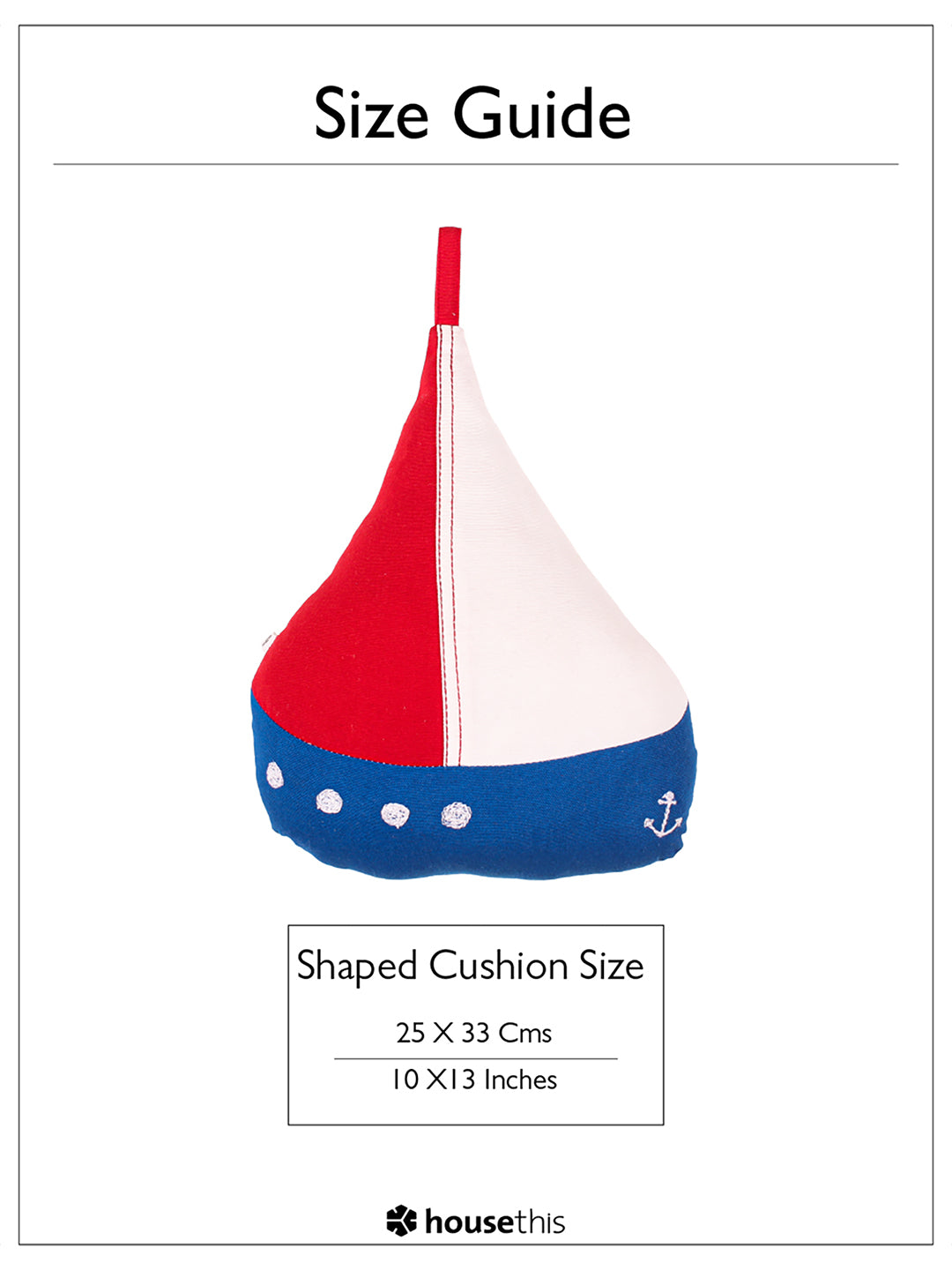 Happy Sailor Boat Shaped Cushion (Multi)