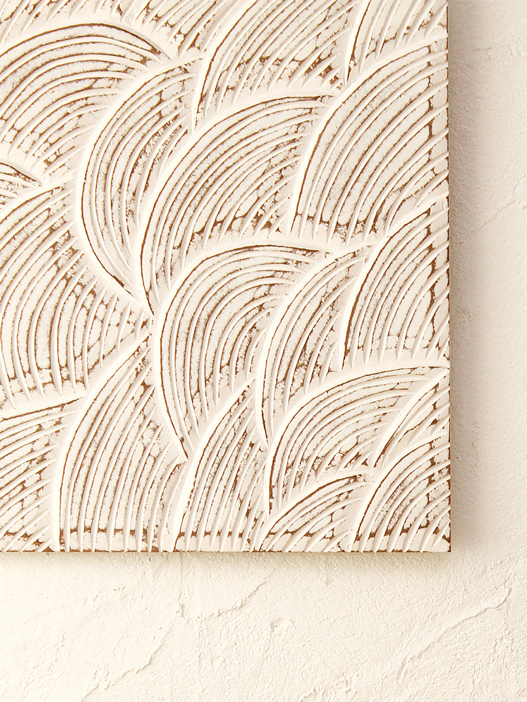 Pravah Wall Art (White & Natural)