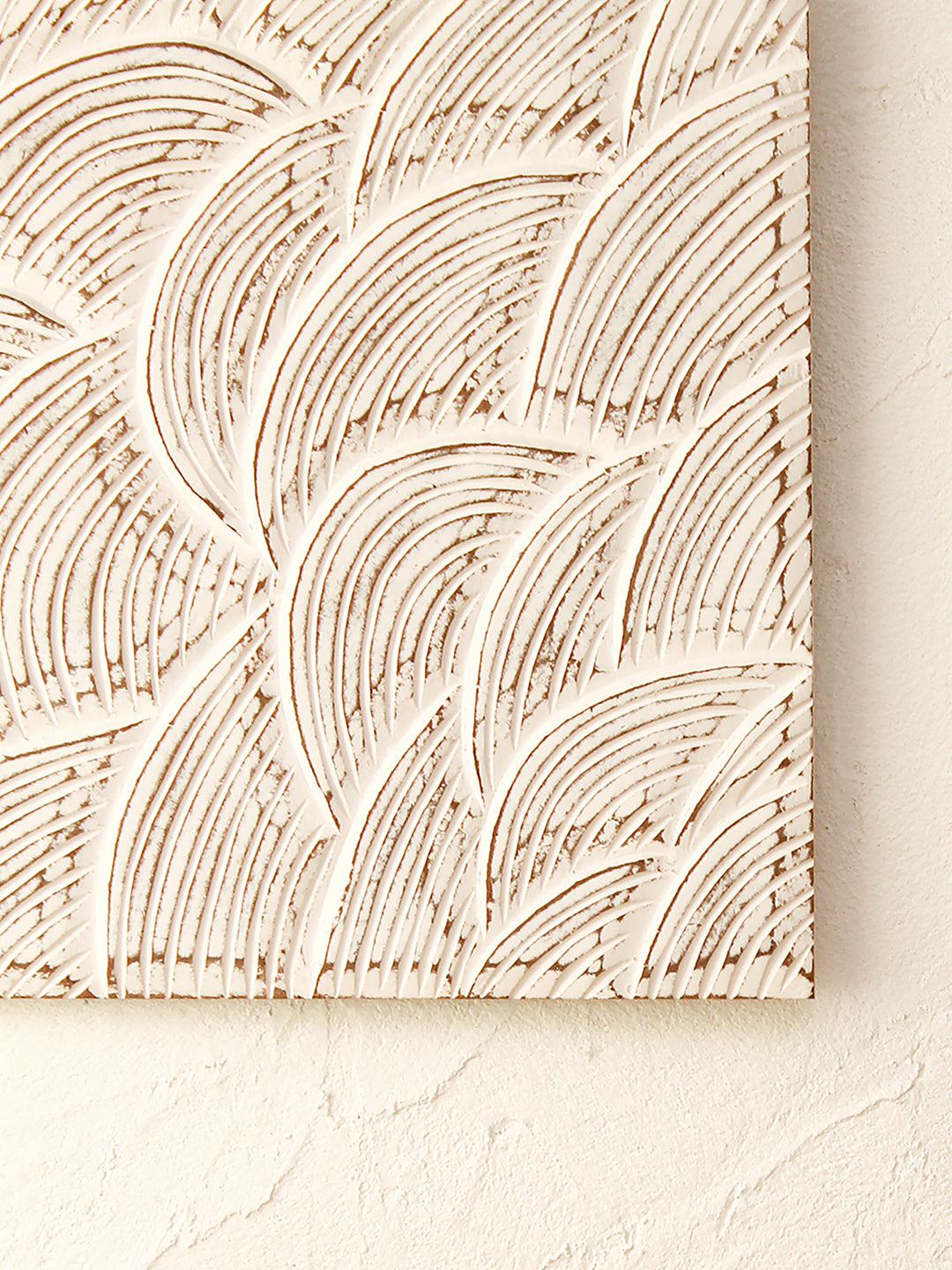 Pravah Wall Art (White & Natural)