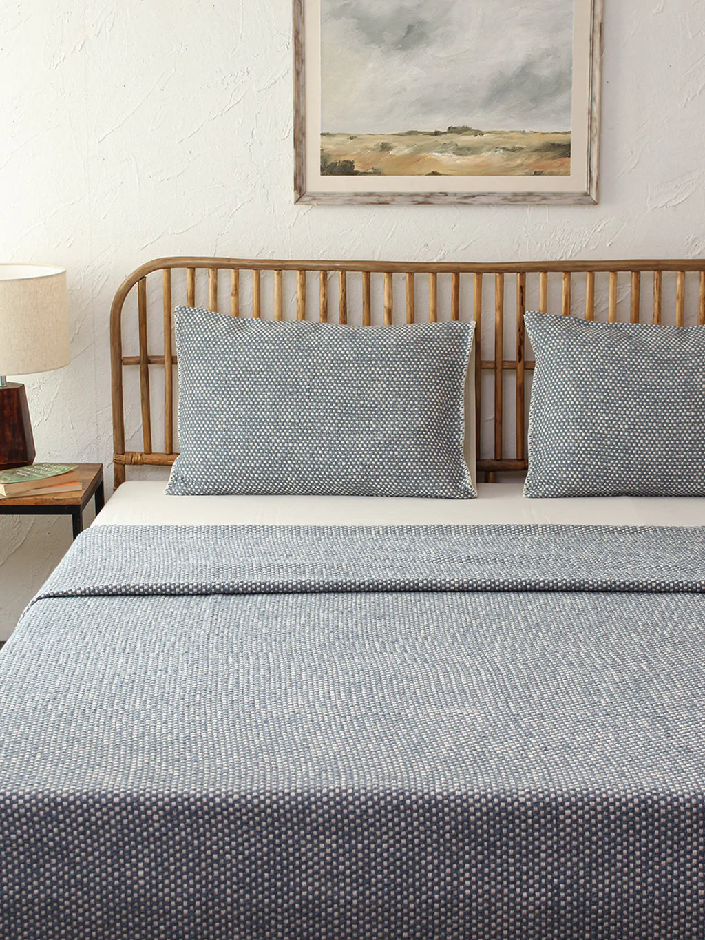 Vindhya Double Bedcover (Dark Blue)
