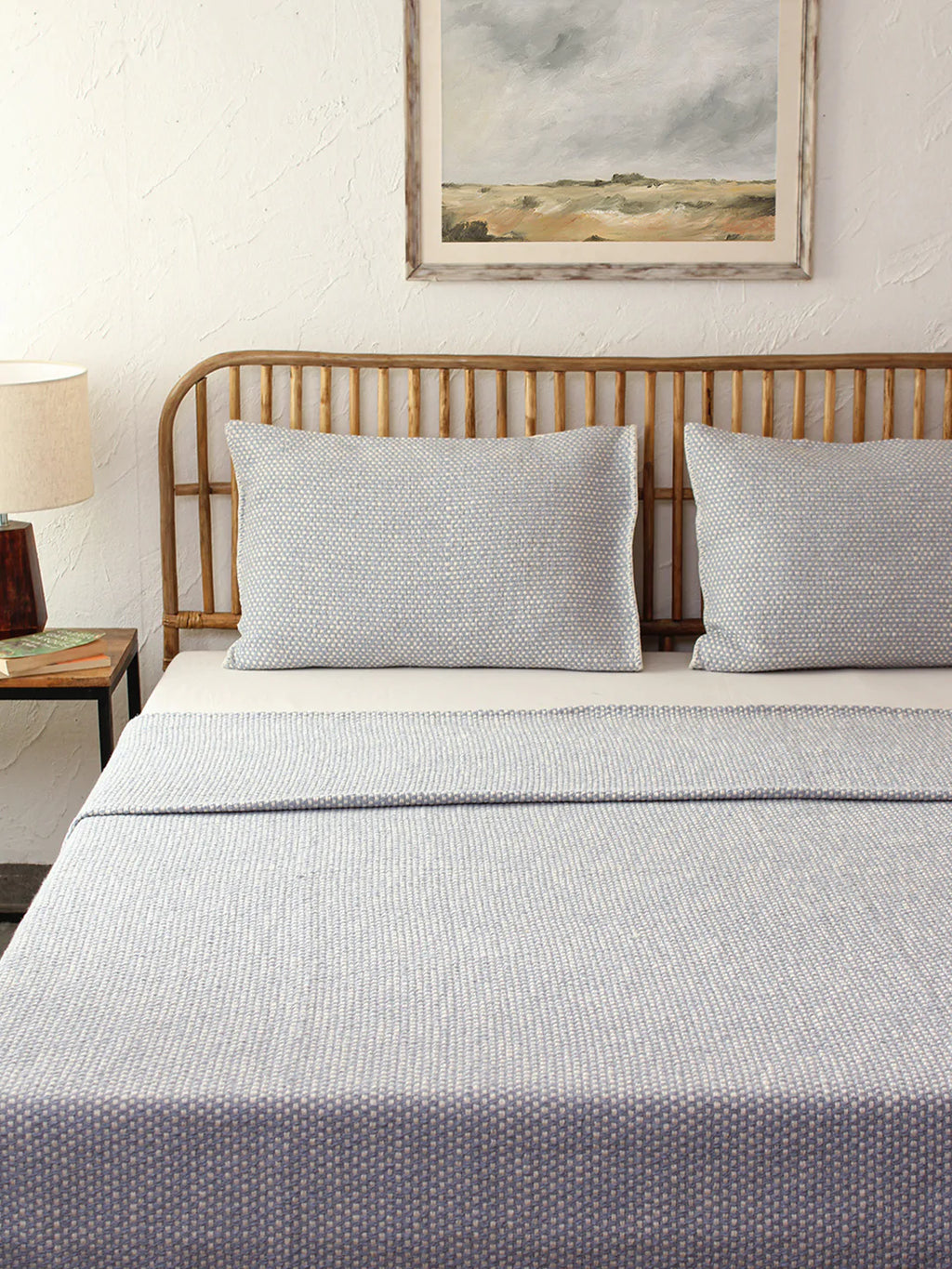 Vindhya Double Bedcover (Light Blue)