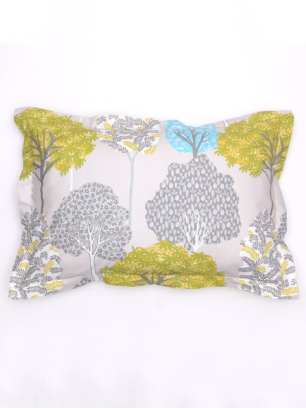 Saptaparni Green Fitted Sheet with Pillow Cover