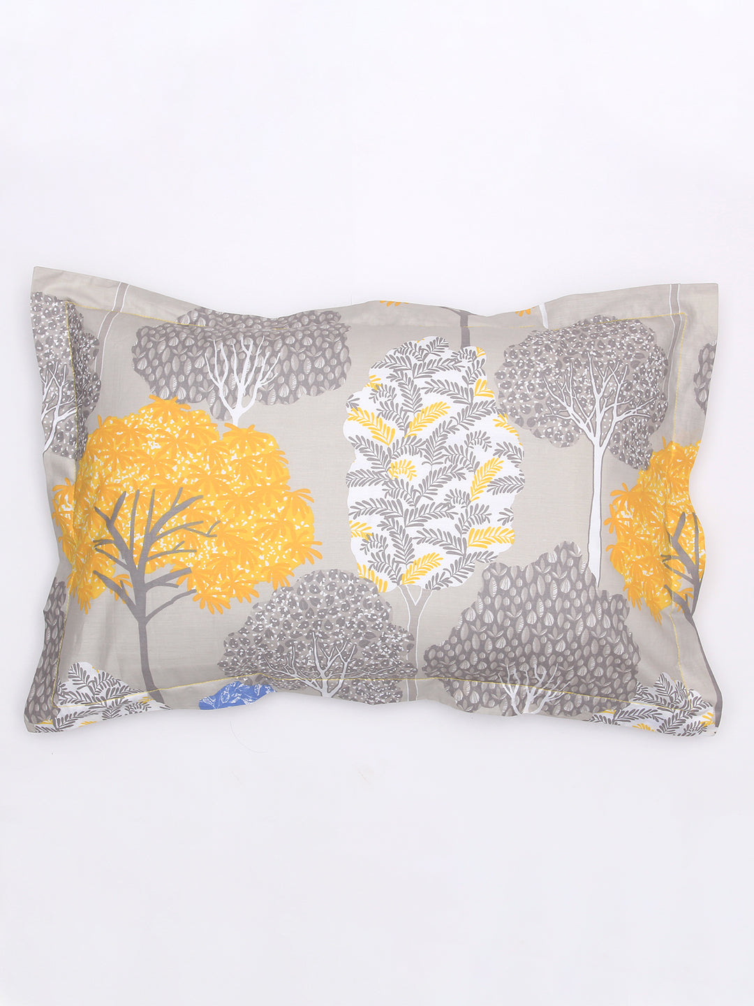 Saptaparni Yellow Fitted Sheet with Pillow Cover