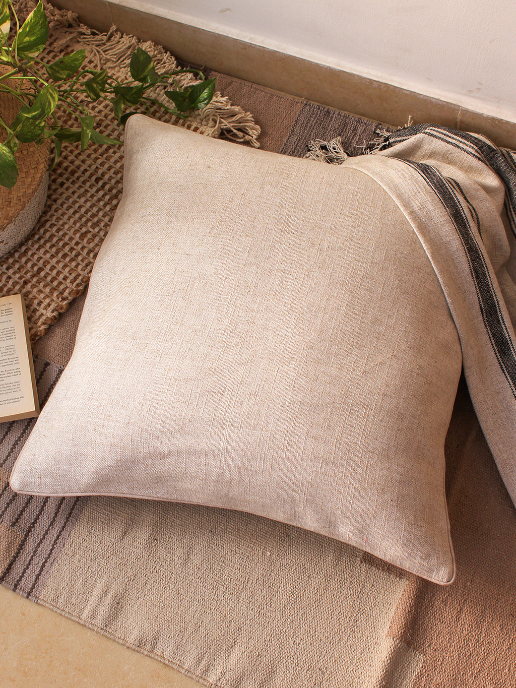 Sahyadri Cushion Cover - Natural