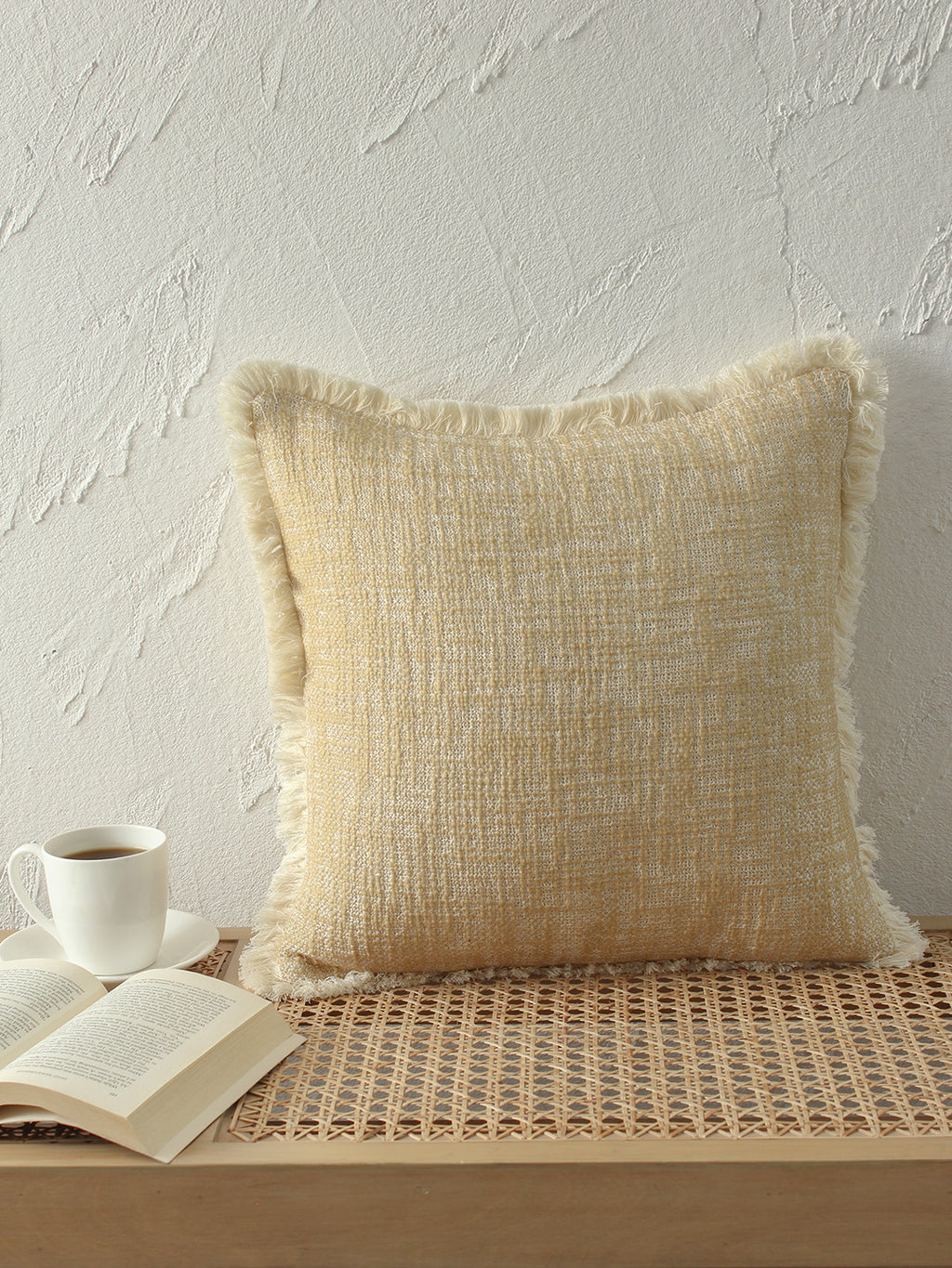 Matsya Vala Cushion Cover (Beige)