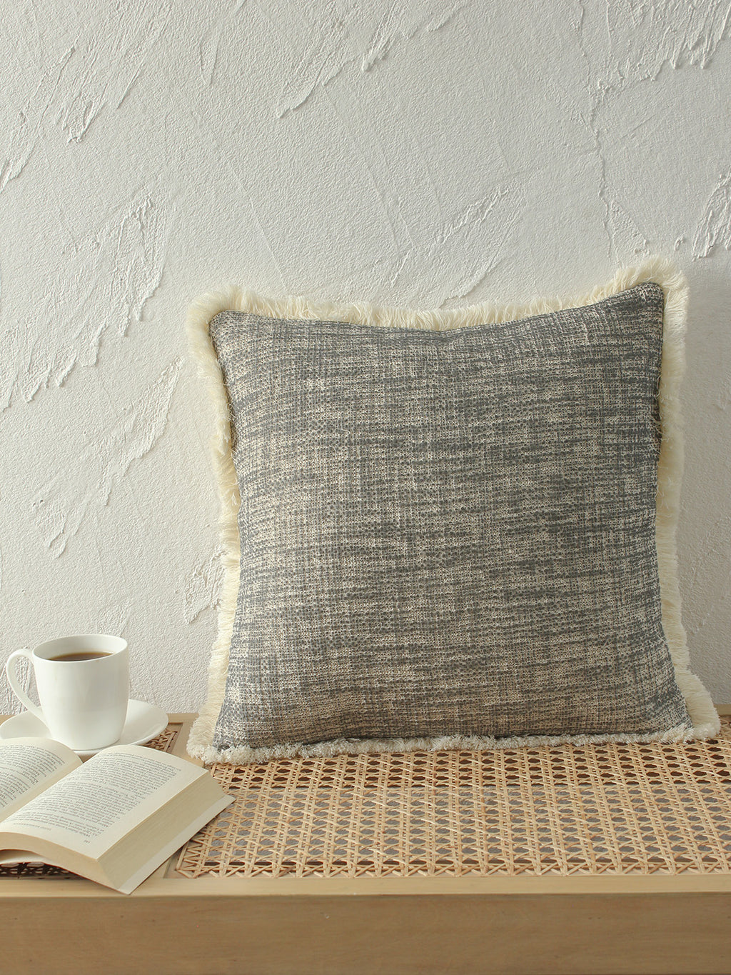 Matsya Vala Cushion Cover (Black)