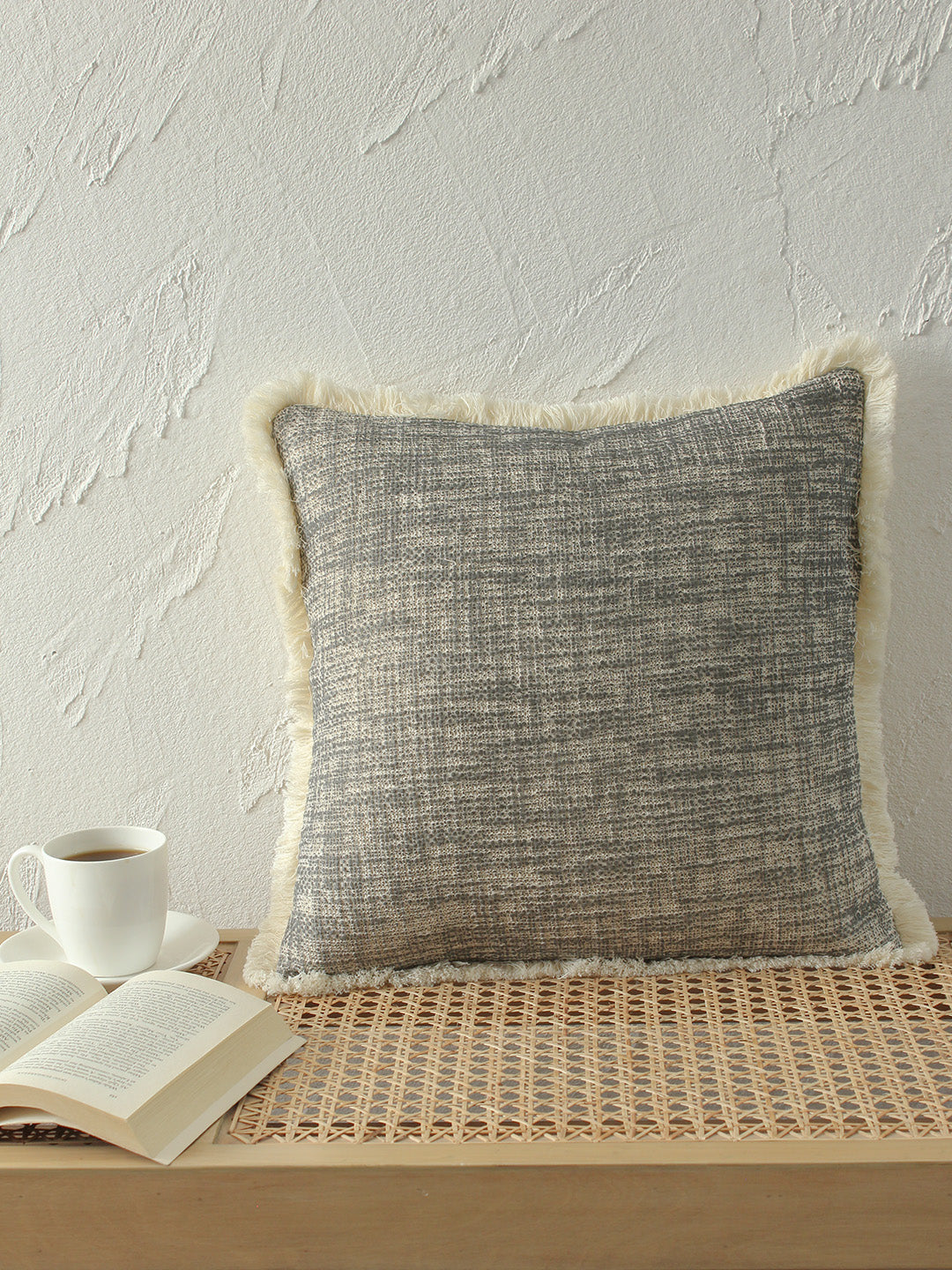 Matsya Vala Cushion Cover (Black)