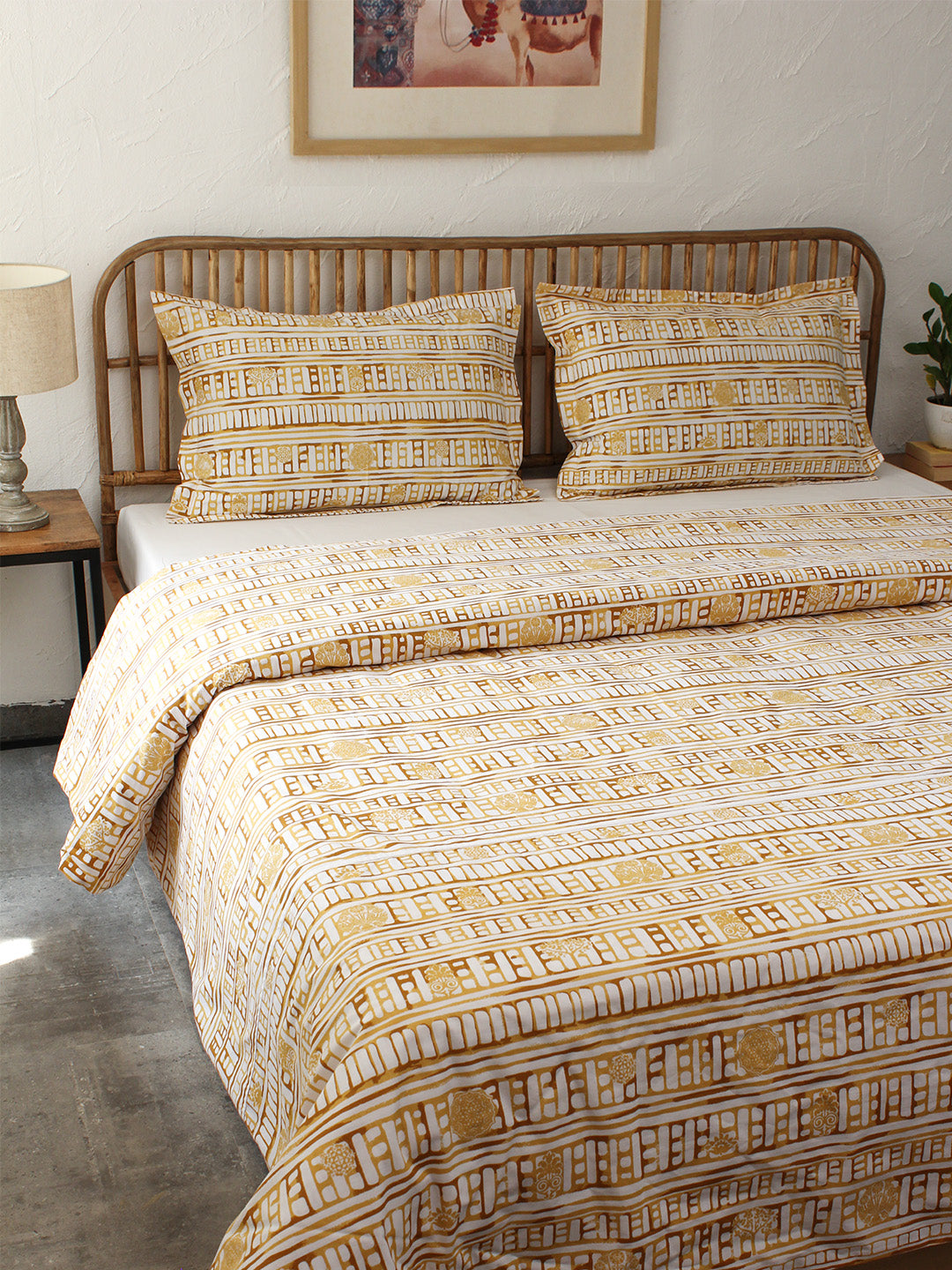 Sanchi Yellow Duvet Cover