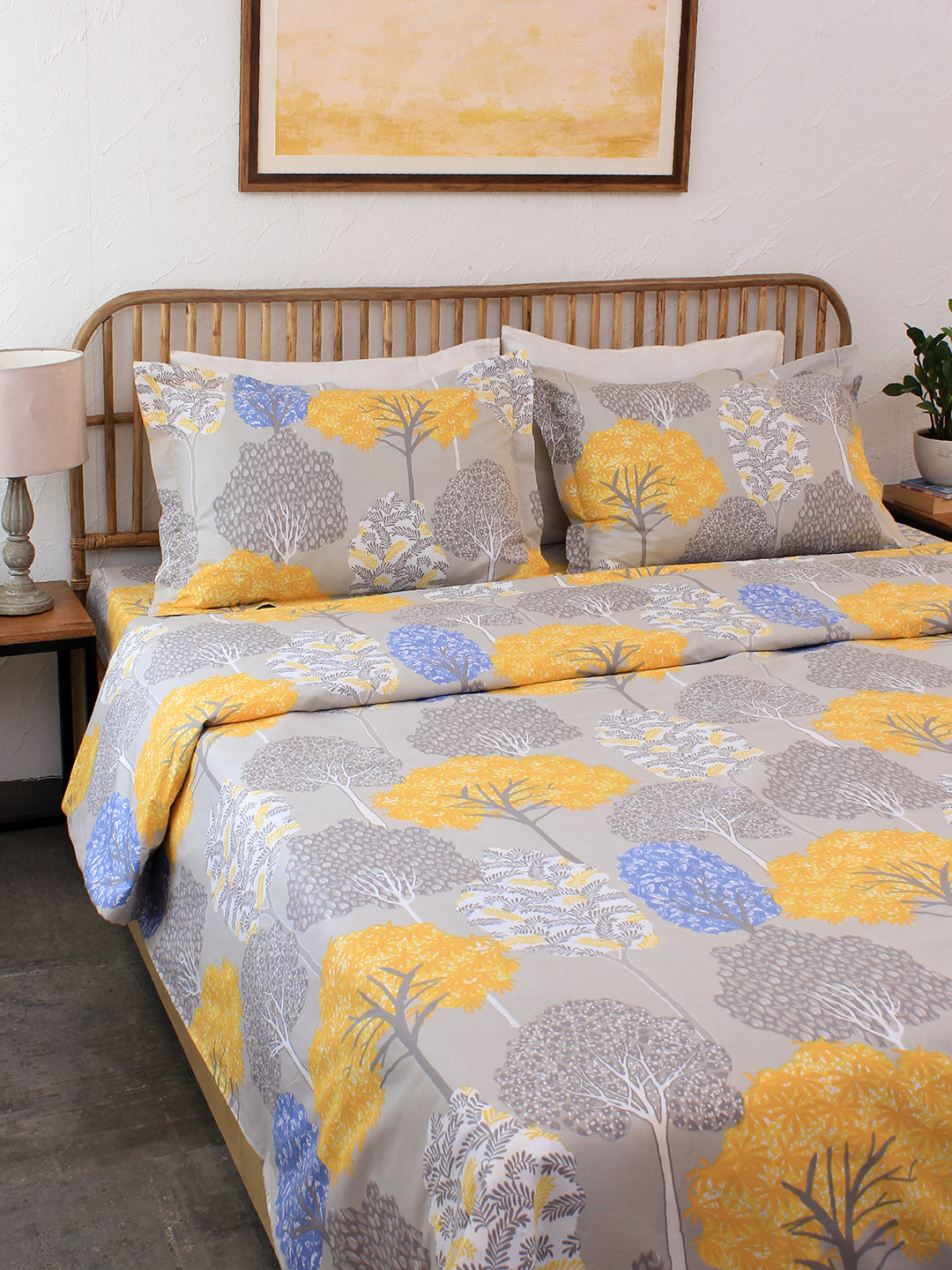 Saptaparni Yellow Duvet Cover