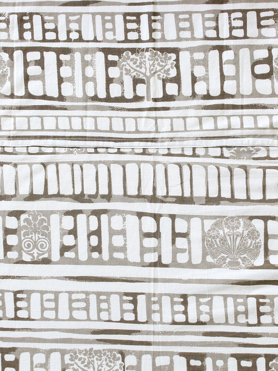 Sanchi Grey Fitted Sheet with Pillow Cover