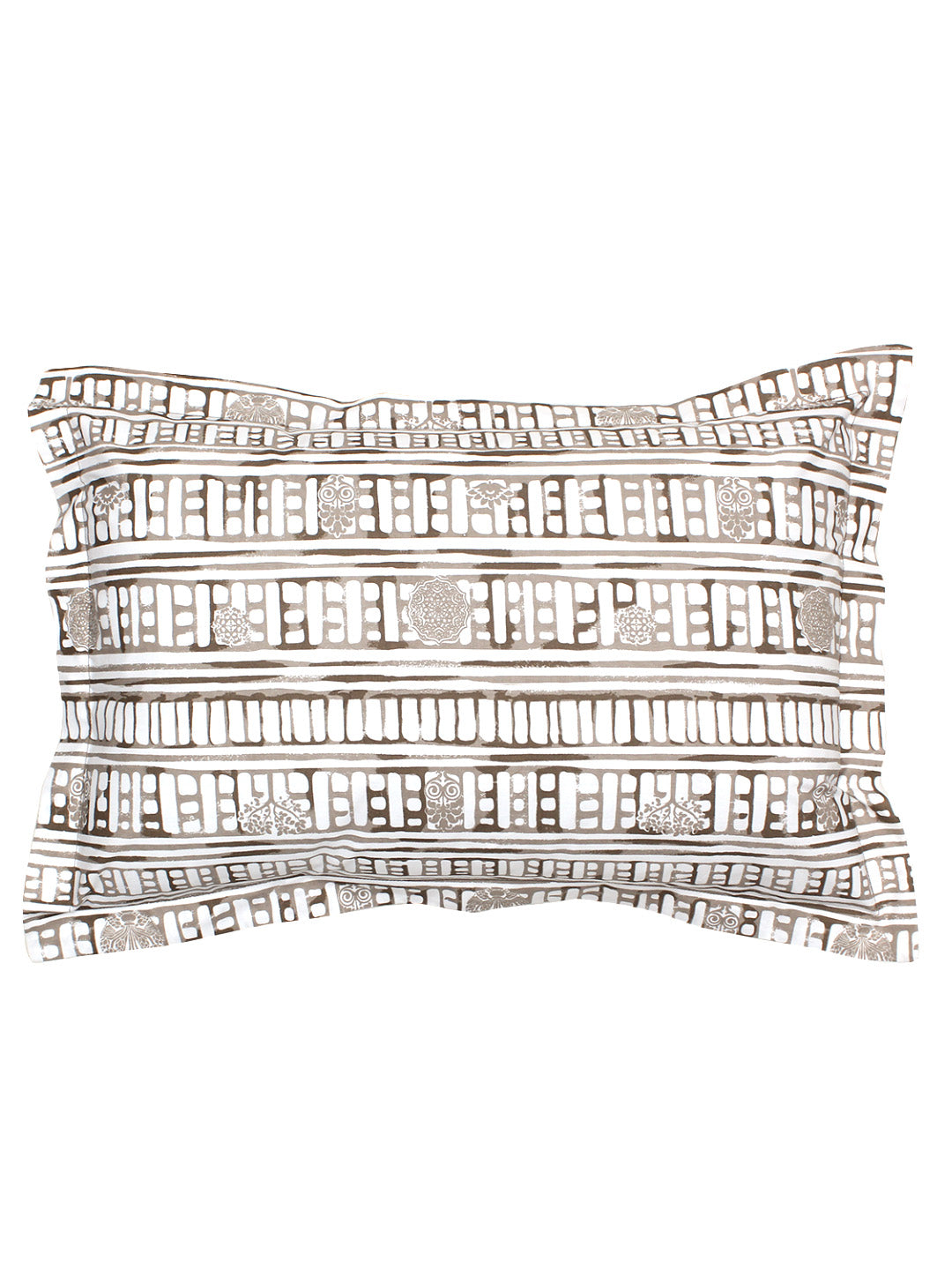 Sanchi Grey Fitted Sheet with Pillow Cover