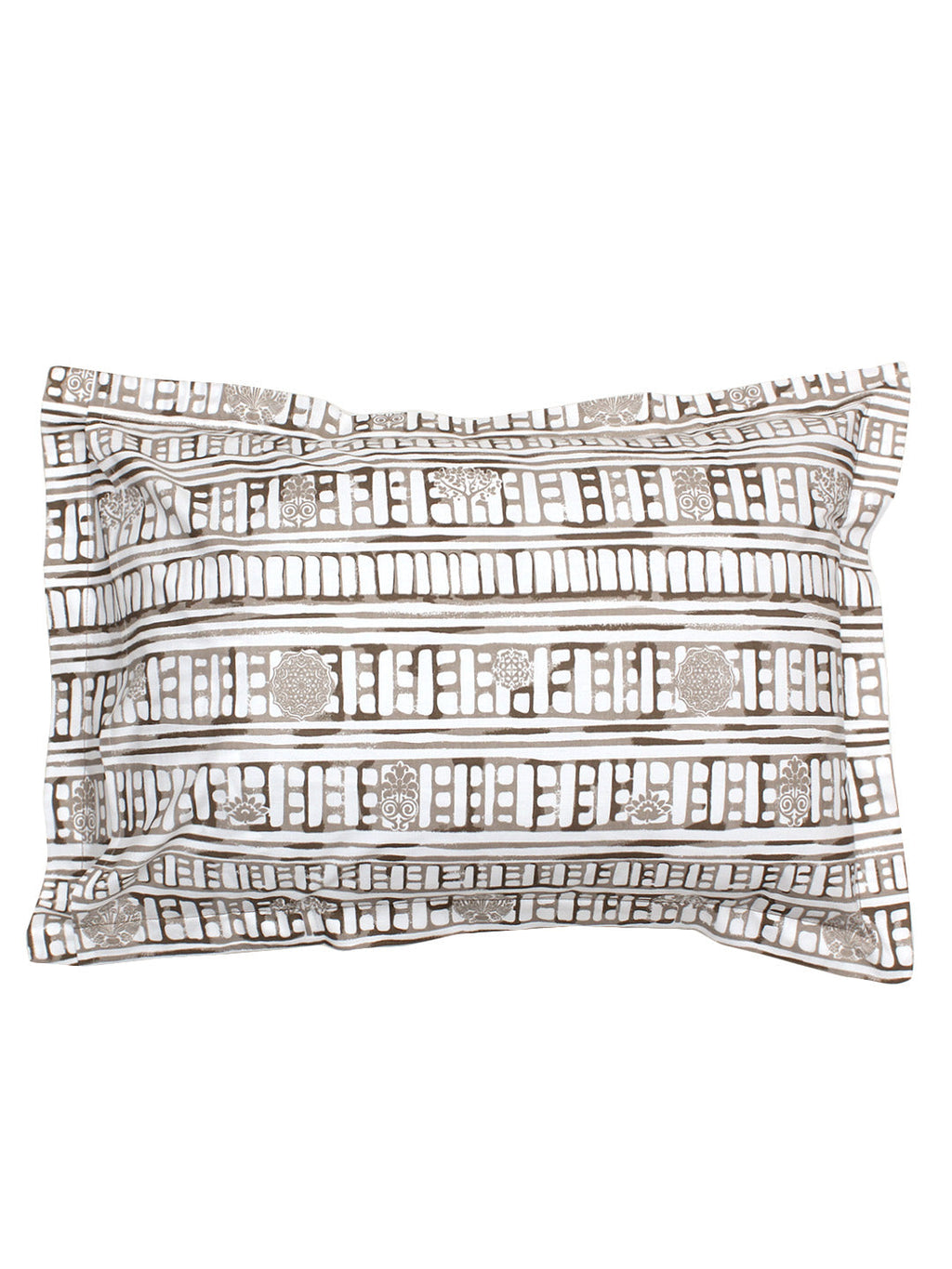 Sanchi Grey Fitted Sheet with Pillow Cover