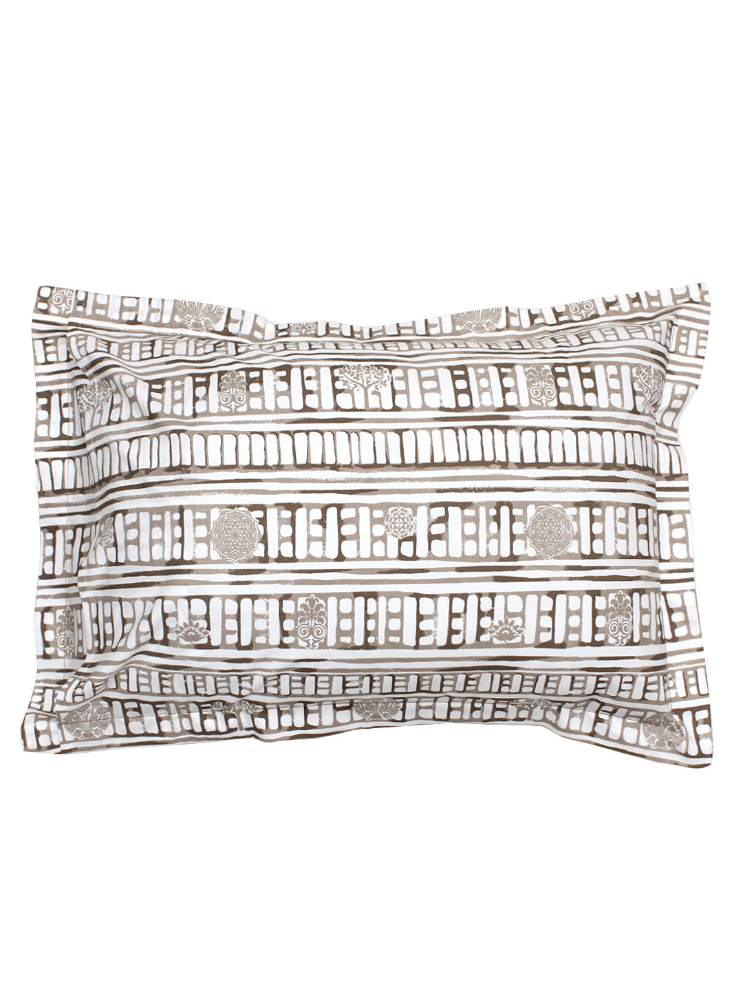 Sanchi Grey Fitted Sheet with Pillow Cover