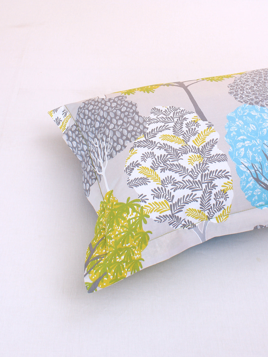 Saptaparni Green Pillow Cover